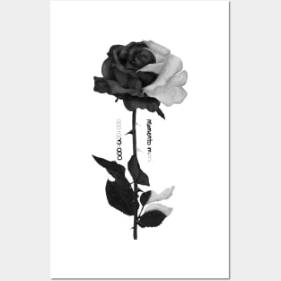 Memento mori Black and white Rose Posters and Art